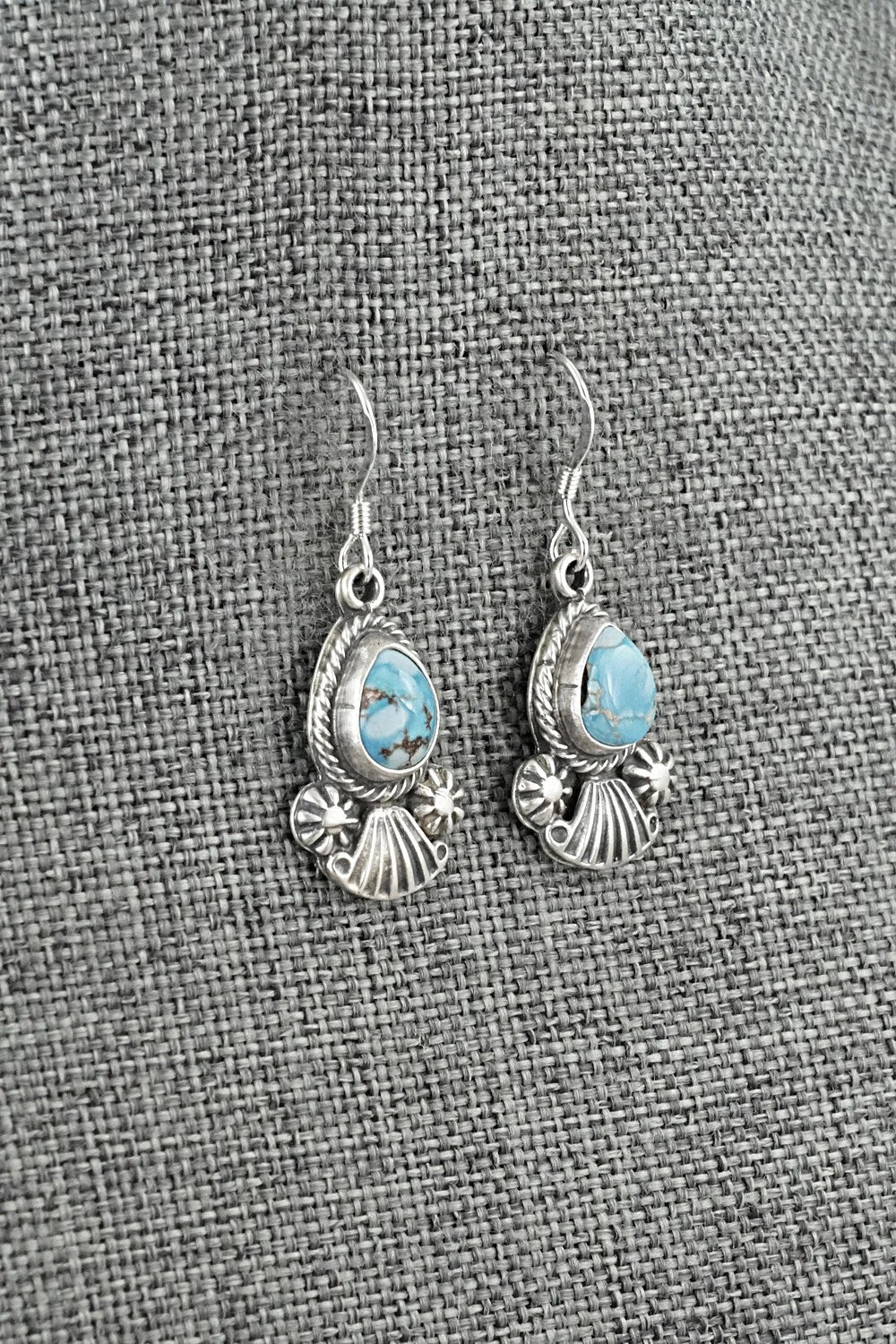 Turquoise & Sterling Silver Earrings - Verley Betone