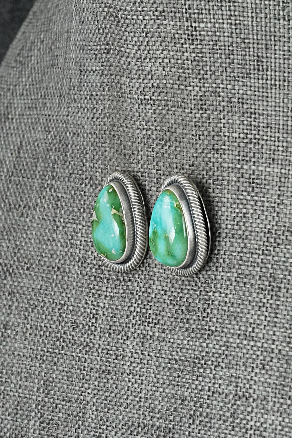 Turquoise & Sterling Silver Squash Blossom Set - Darrin Livingston