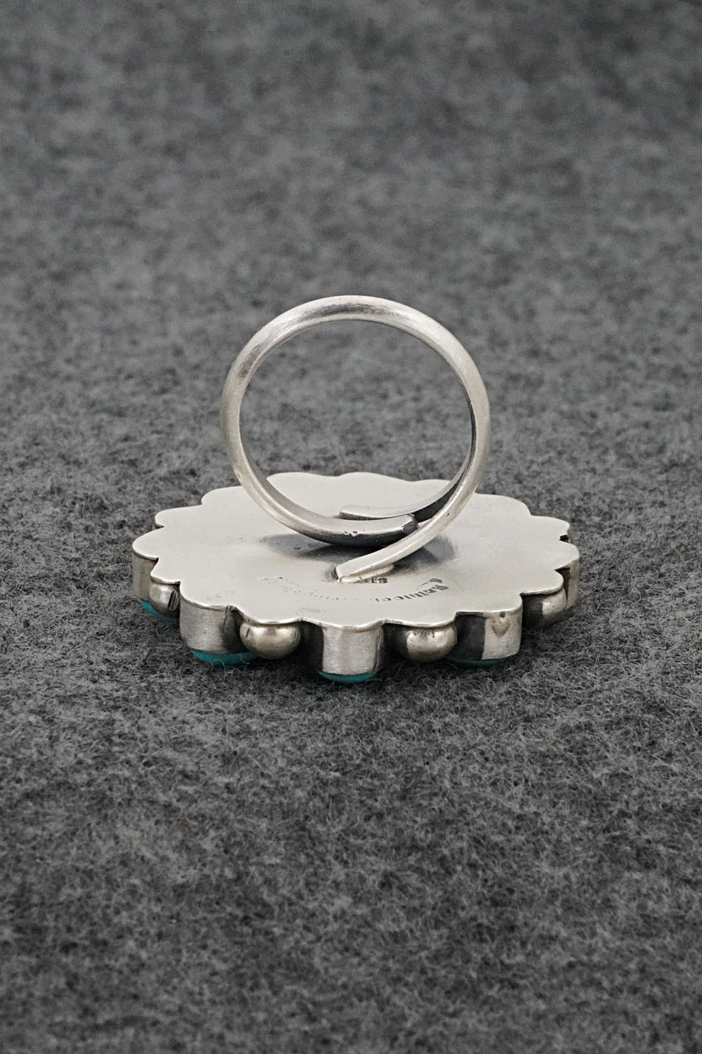 Turquoise & Sterling Silver Ring - Kathleen Livingston - Size Adjustable
