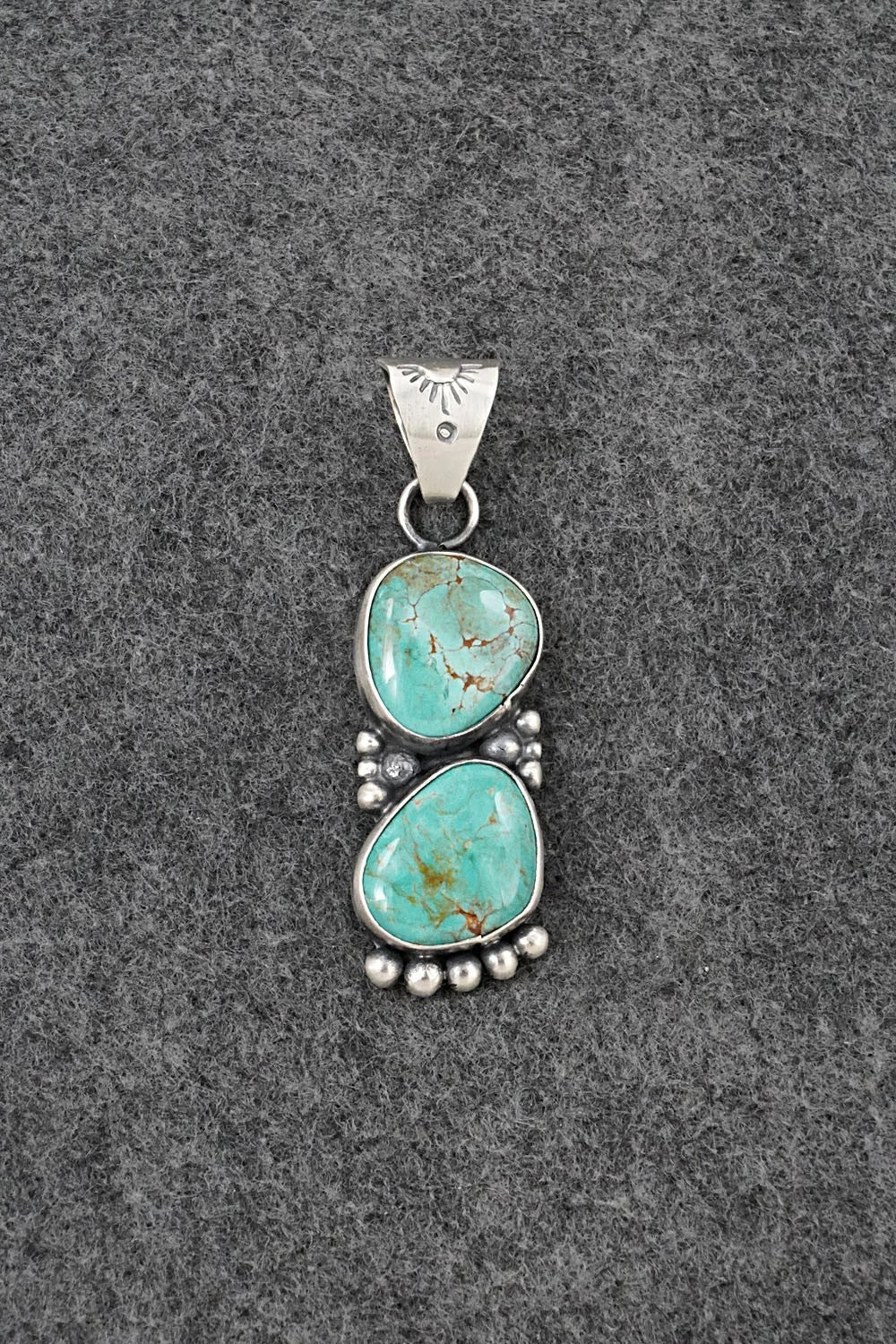 Turquoise & Sterling Silver Pendant - Antwone Brown
