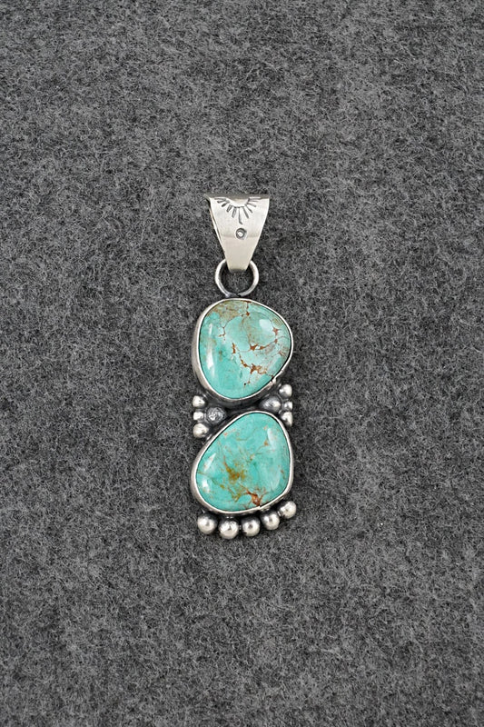 Turquoise & Sterling Silver Pendant - Antwone Brown