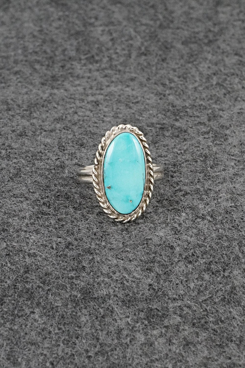 Turquoise & Sterling Silver Ring - Darius Arviso - Size 8.5