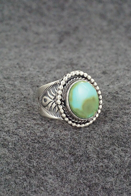 Turquoise & Sterling Silver Ring - Samuel Yellowhair - Size 6.5