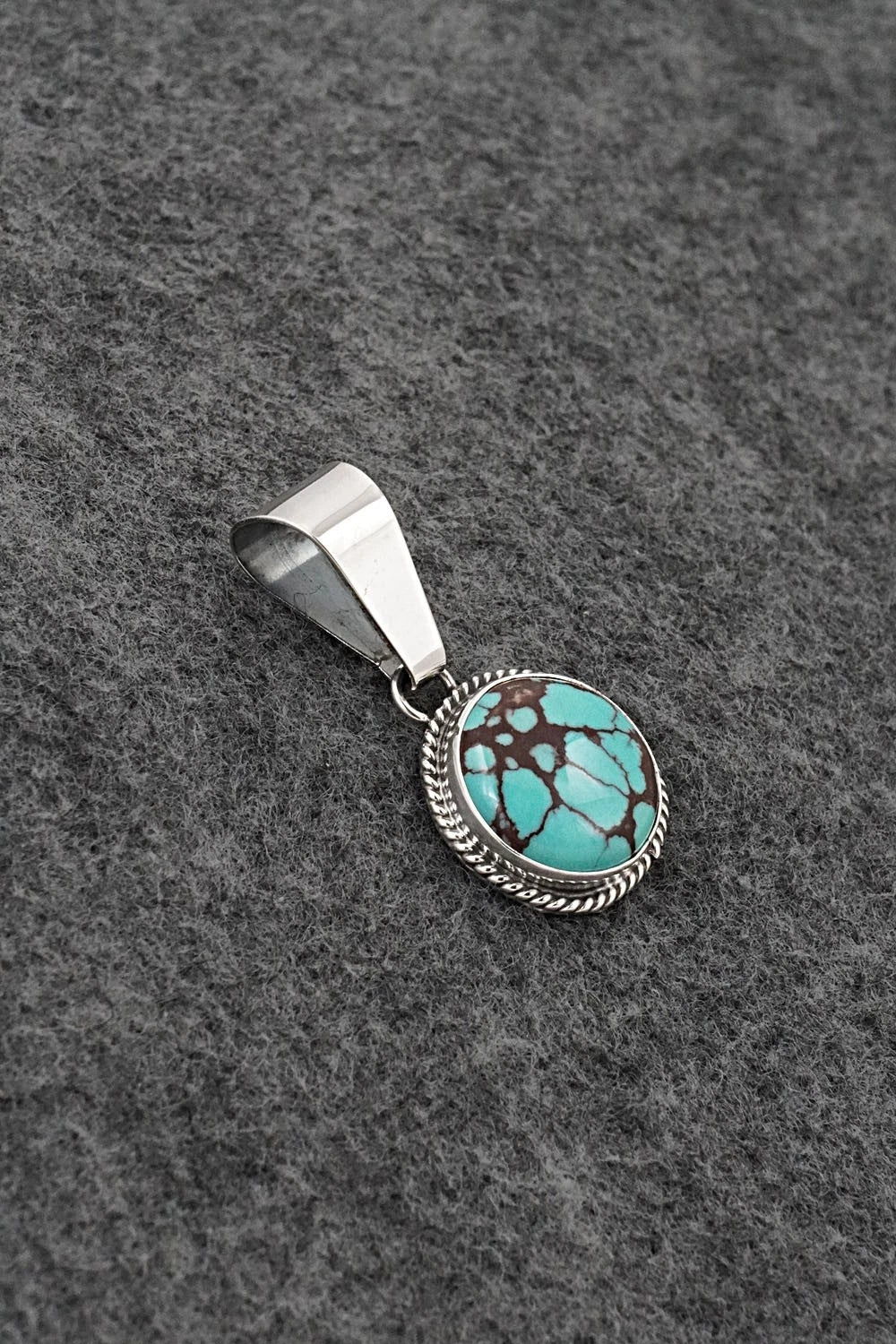 Turquoise & Sterling Silver Pendant - Eugene Gruber