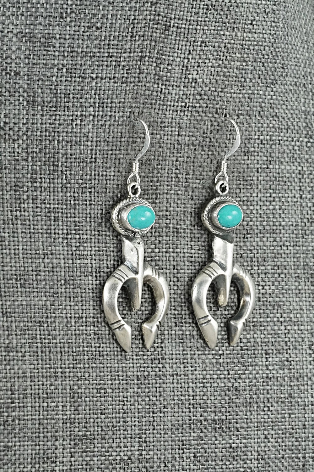Turquoise & Sterling Silver Earrings - Gary Shorty