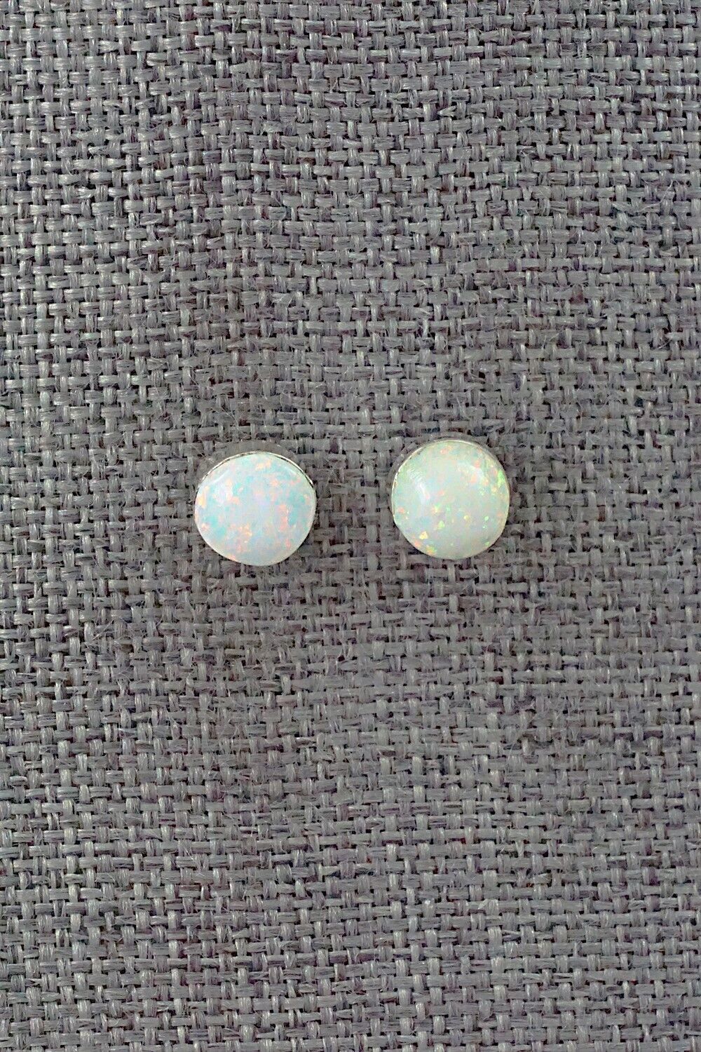 Opalite & Sterling Silver Inlay Earrings - Bonnie Quam