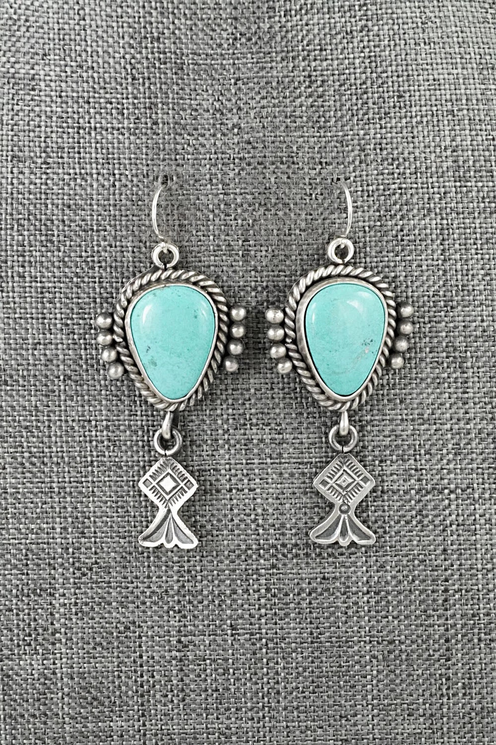 Turquoise & Sterling Silver Earrings - Michael Calladitto