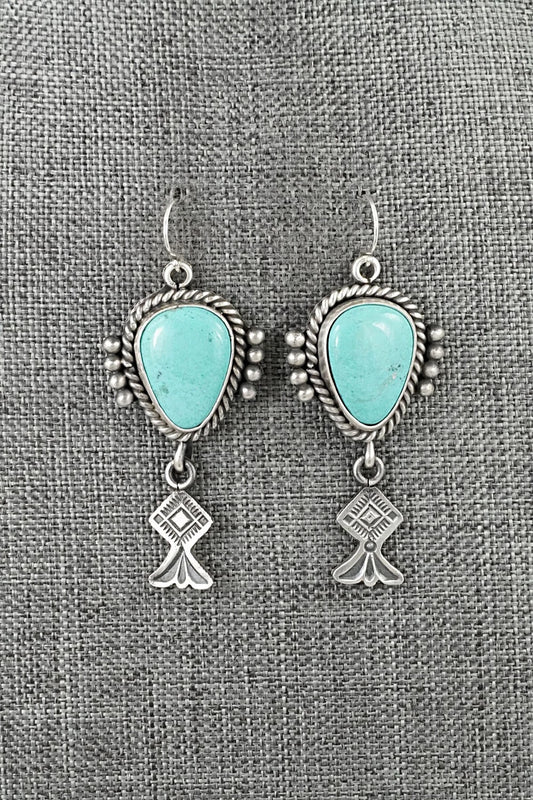 Turquoise & Sterling Silver Earrings - Michael Calladitto