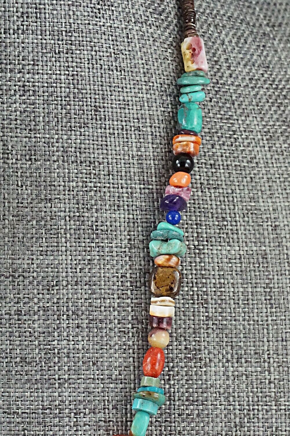 Multi-Stone and Sterling Silver Necklace - Helen Tsosie
