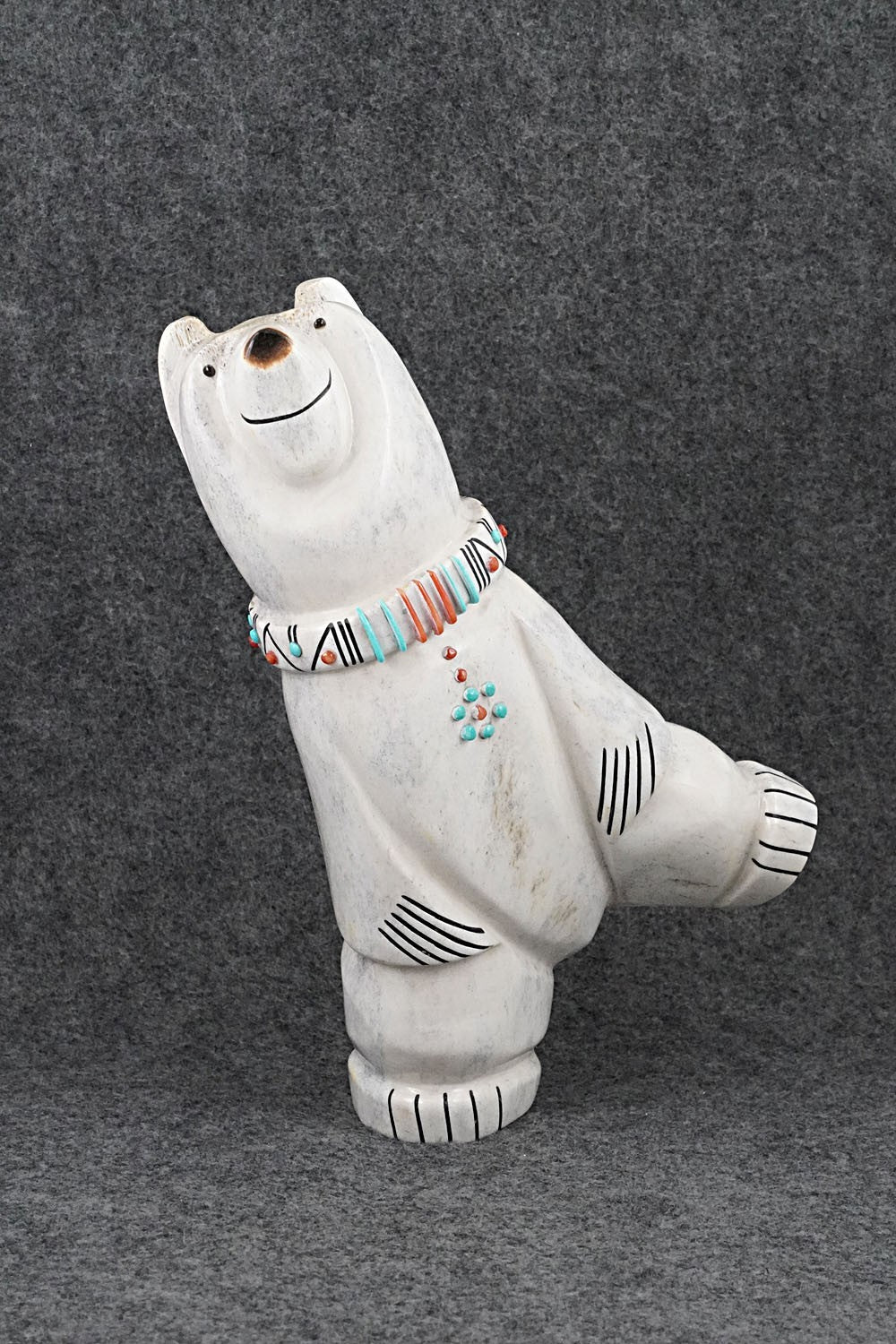 Dancing Bear Zuni Fetish Carving - Claudia Peina
