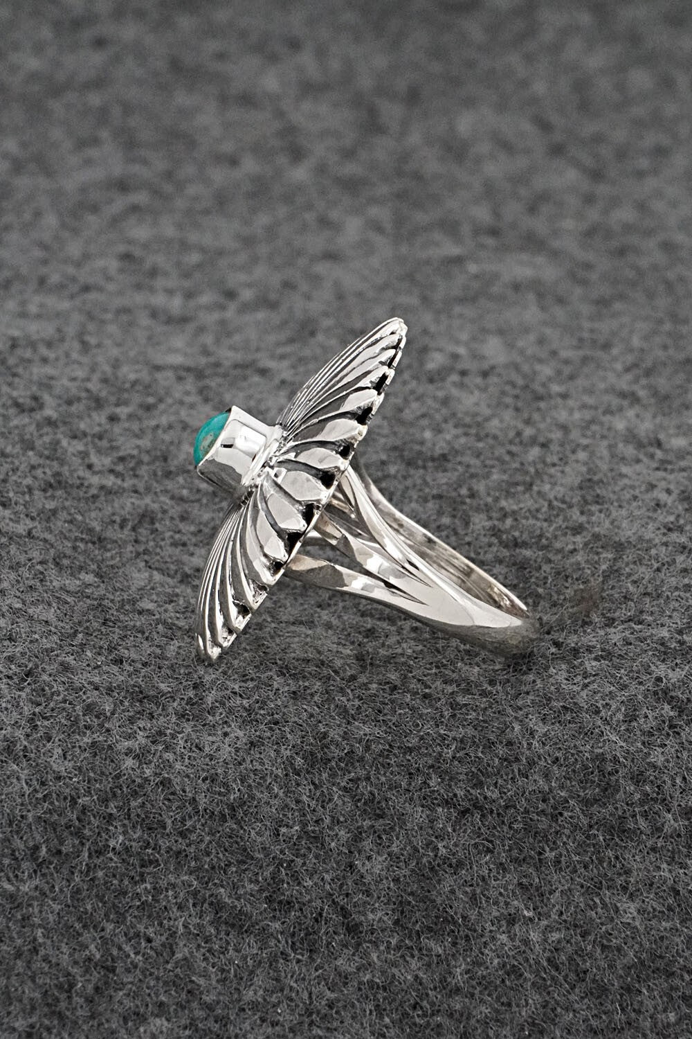 Turquoise & Sterling Silver Ring - Alice Rose Saunders - Size 7