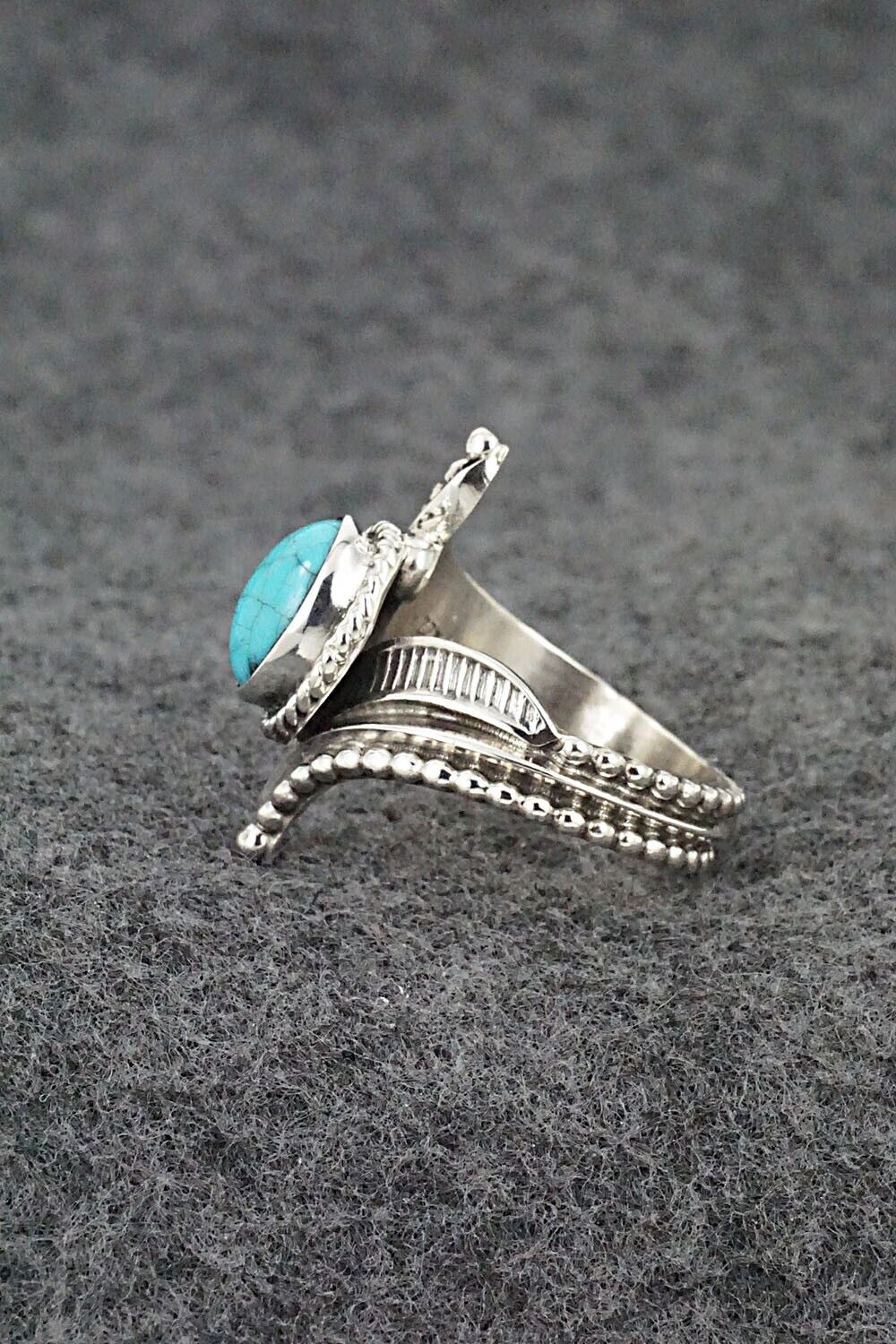 Turquoise & Sterling Silver Ring - Thomas Yazzie - Size 8