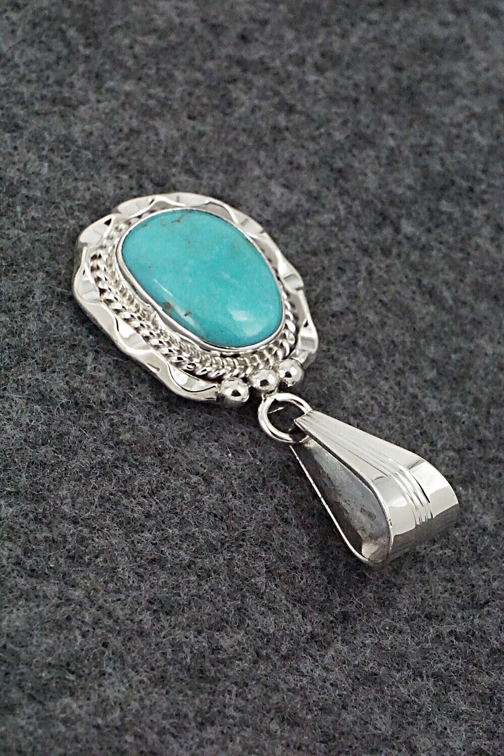Turquoise & Sterling Silver Pendant - Samuel Yellowhair