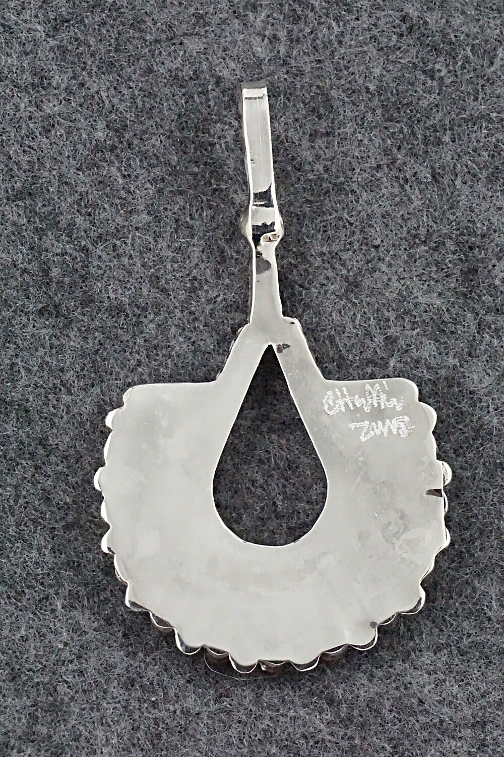 Coral and Sterling Silver Pendant - Carlene Hattie