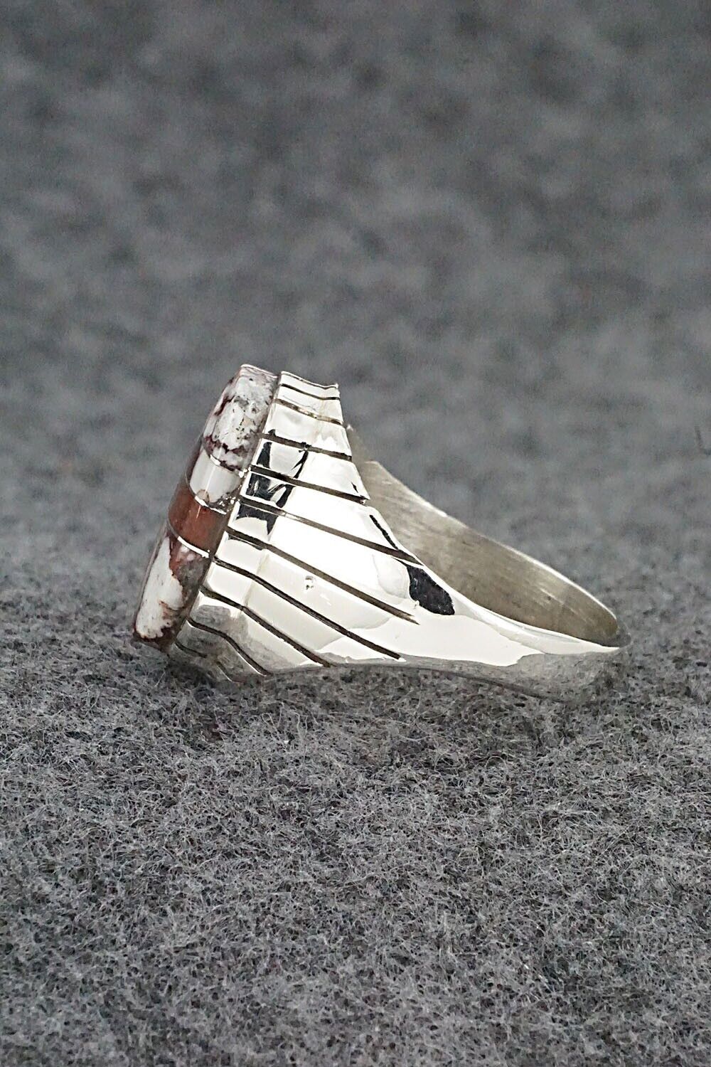 Wild Horse & Sterling Silver Ring - Trevor Jack - Size 13