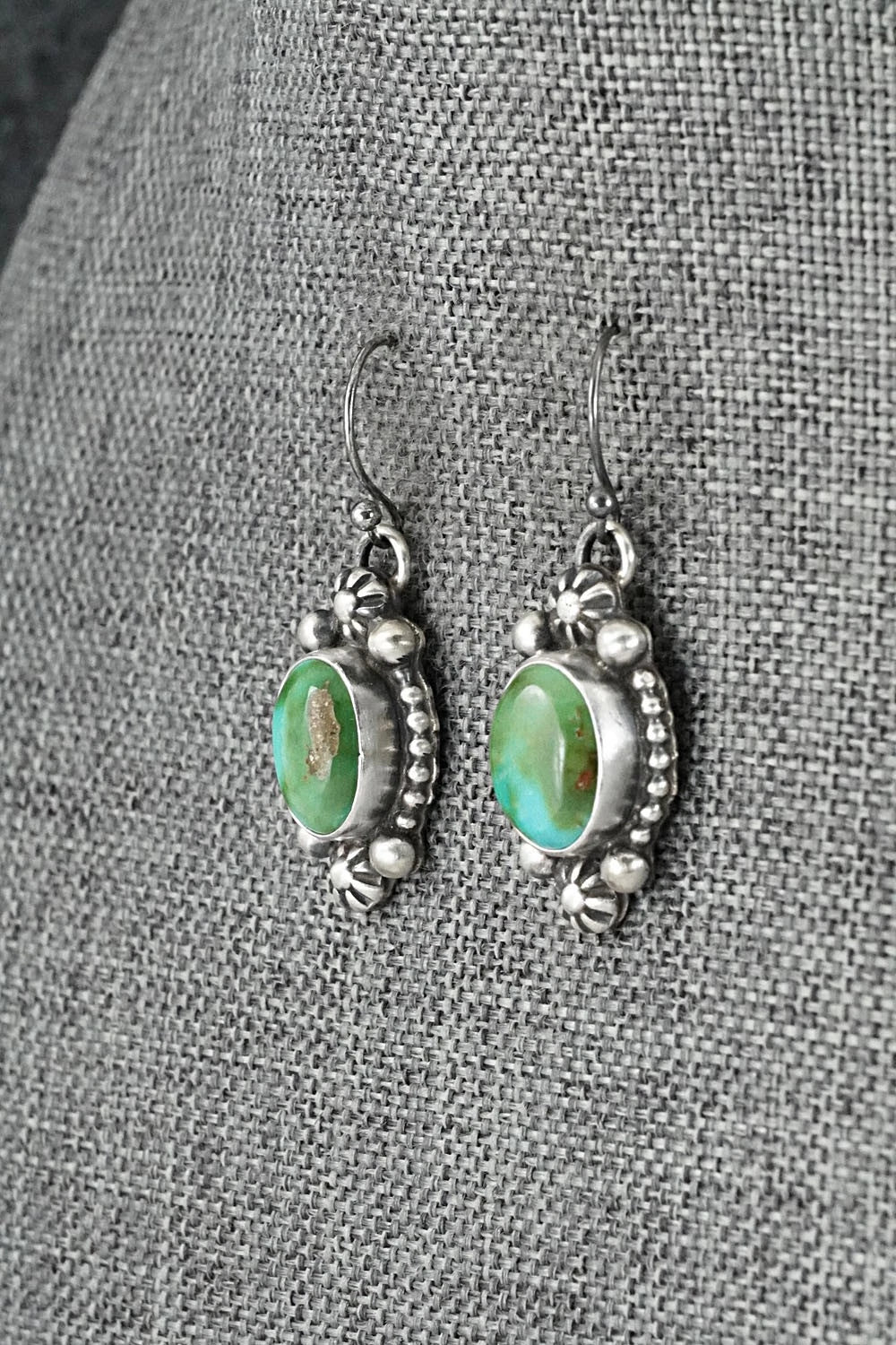 Turquoise & Sterling Silver Necklace and Earrings Set - Kathleen Livingston