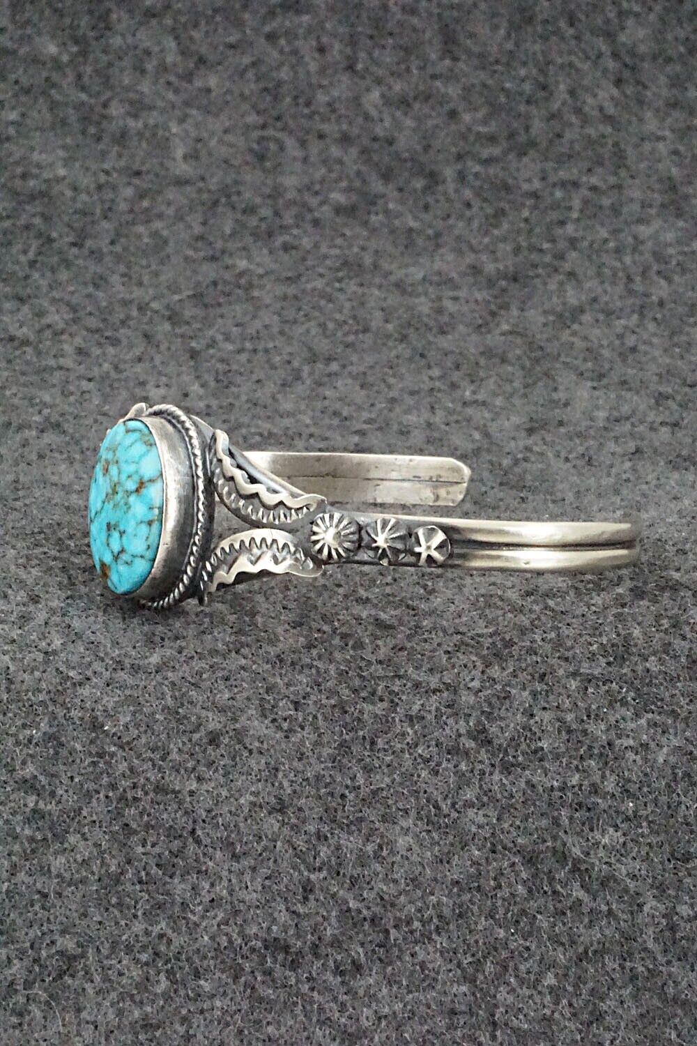 Turquoise & Sterling Silver Bracelet - Gilbert Tom