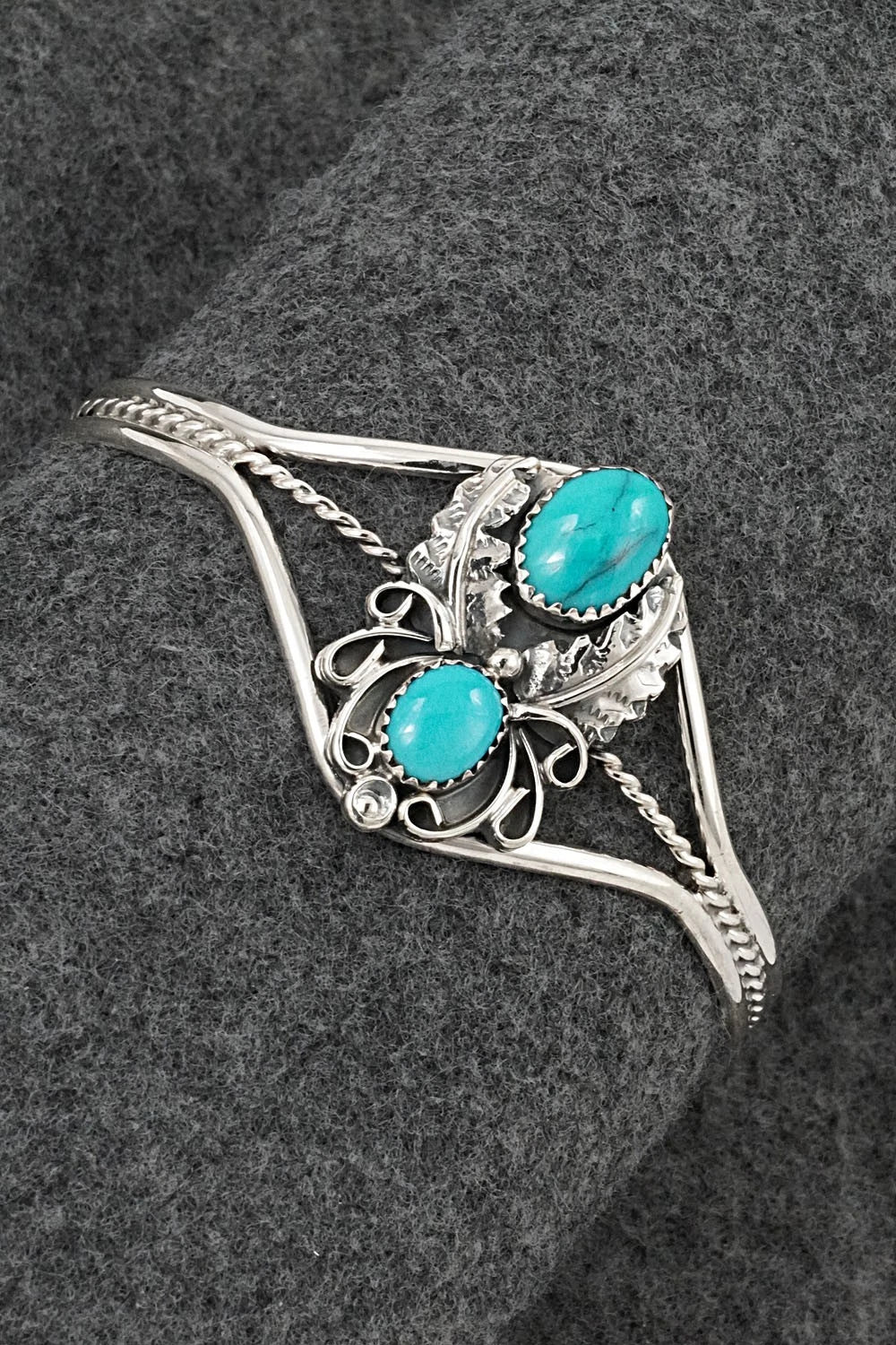 Turquoise & Sterling Silver Bracelet - Harry B. Yazzie