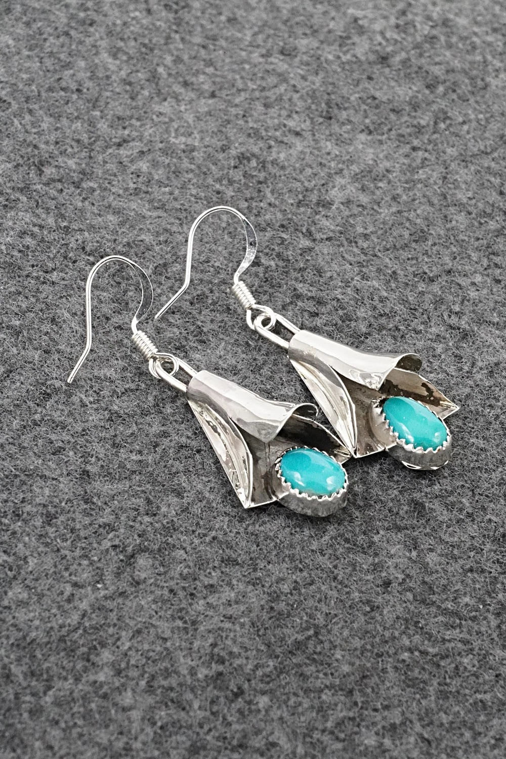 Turquoise & Sterling Silver Earrings - Louise Yazzie