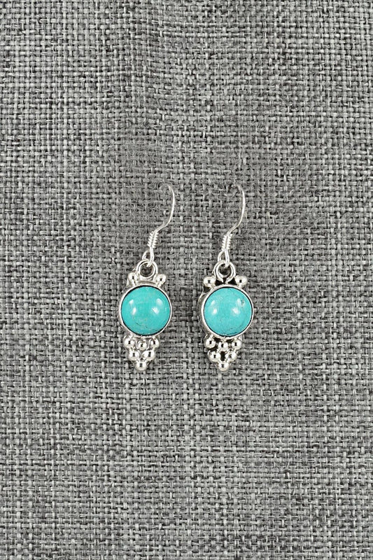 Turquoise & Sterling Silver Earrings - Isabell Yazzie