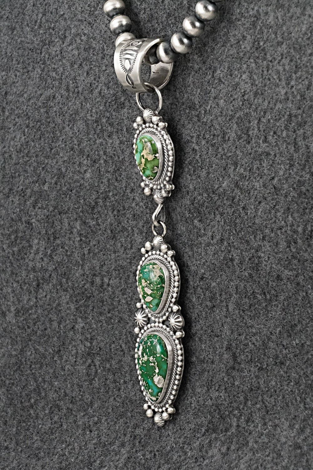 Turquoise & Sterling Silver Necklace - Tom Lewis