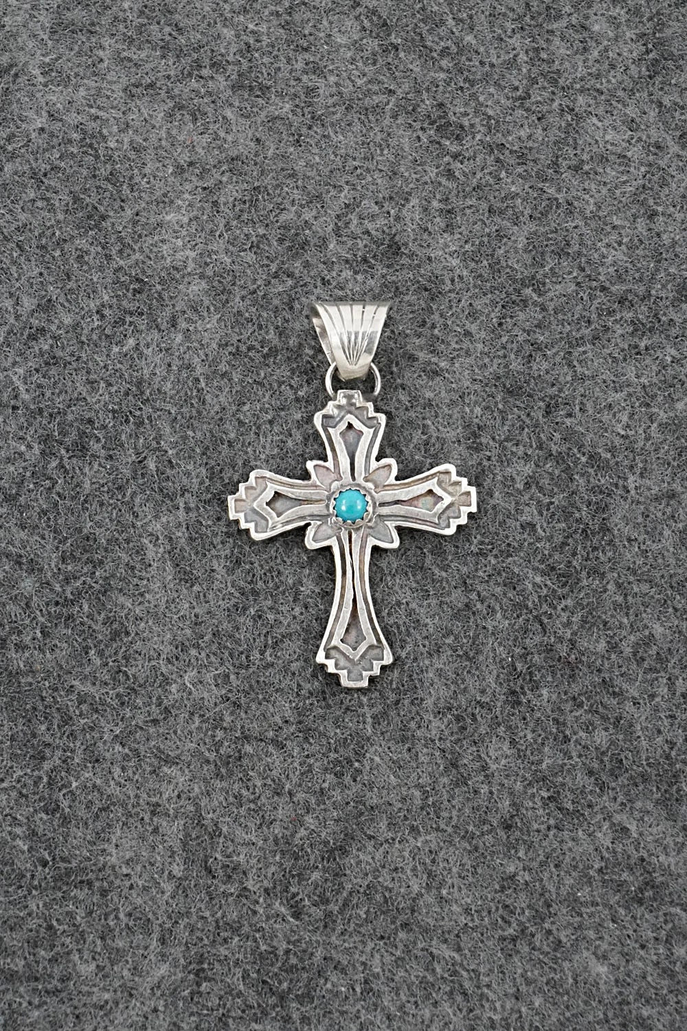 Turquoise & Sterling Silver Pendant - Robertson Martinez