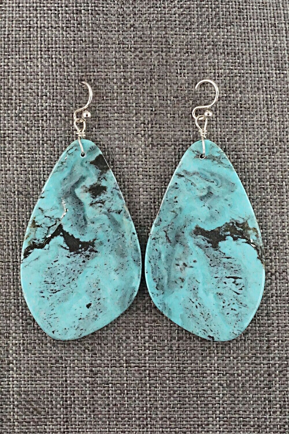 Turquoise & Sterling Silver Earrings - Ella Mae Garcia