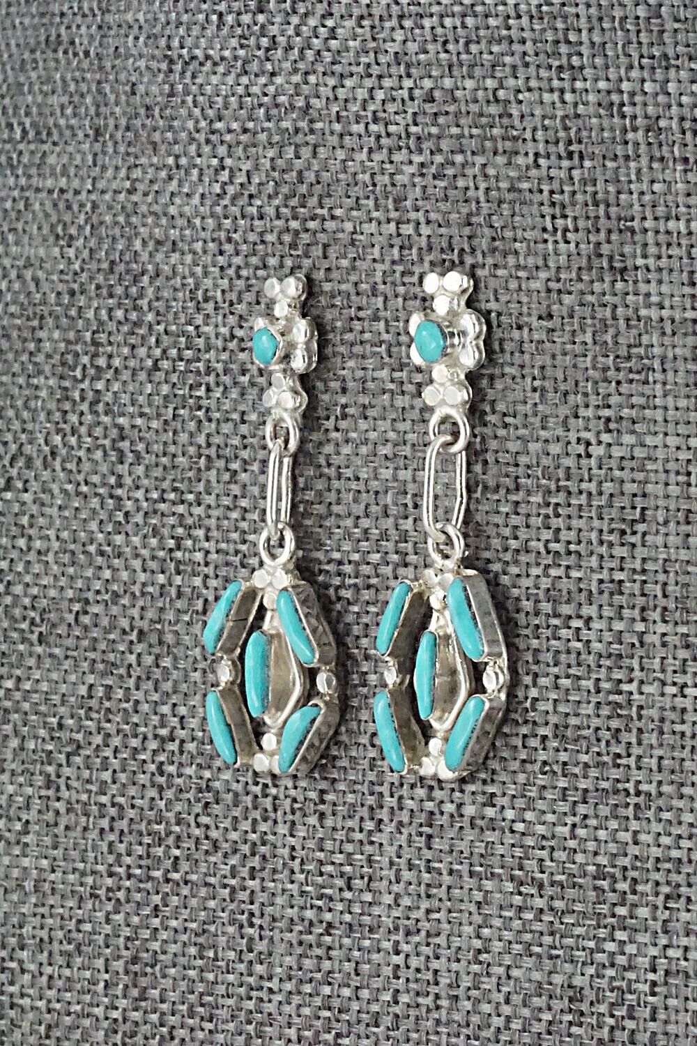 Turquoise & Sterling Silver Earrings - Phyllis Panteah