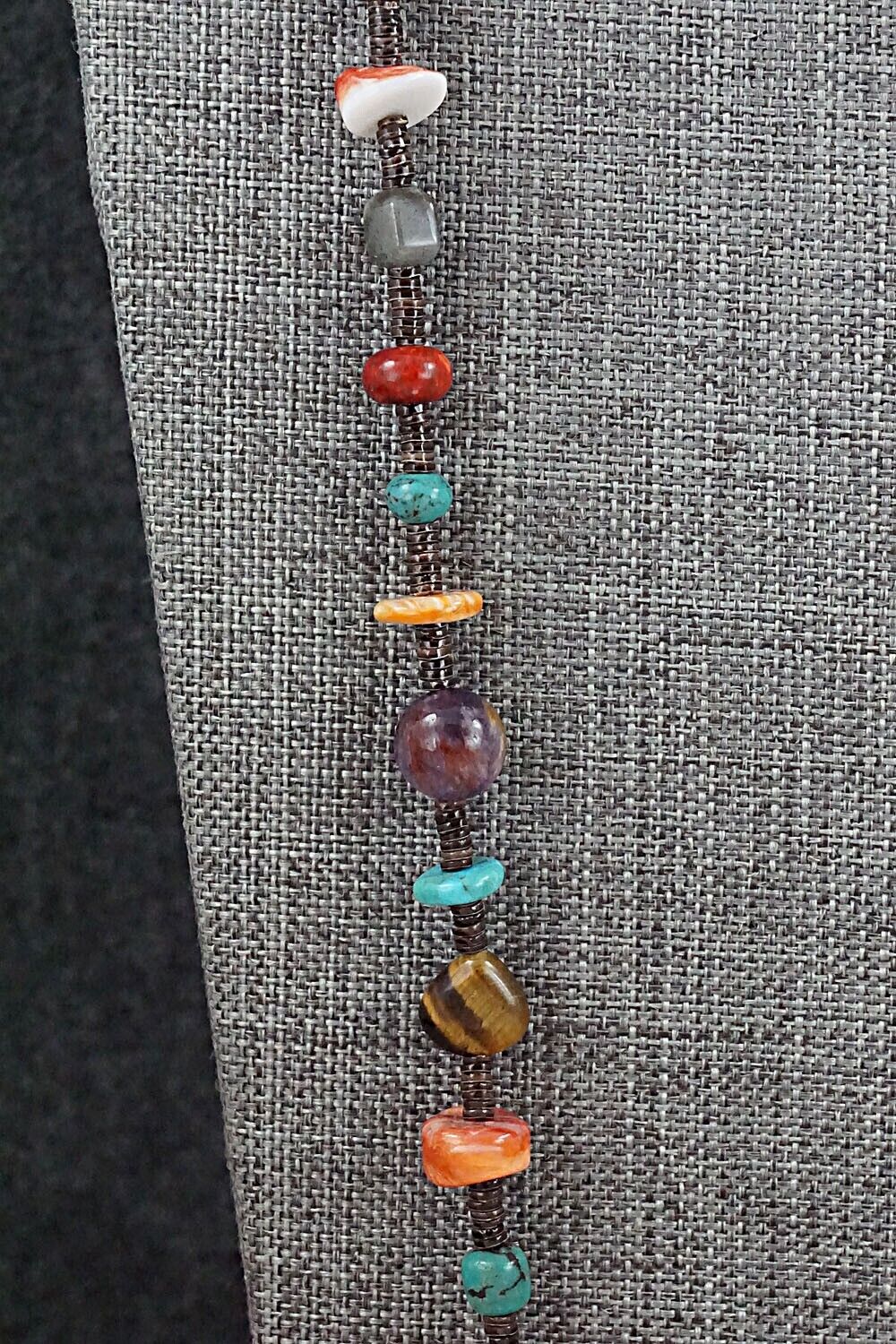 Multi-Stone and Sterling Silver Necklace - Helen Tsosie