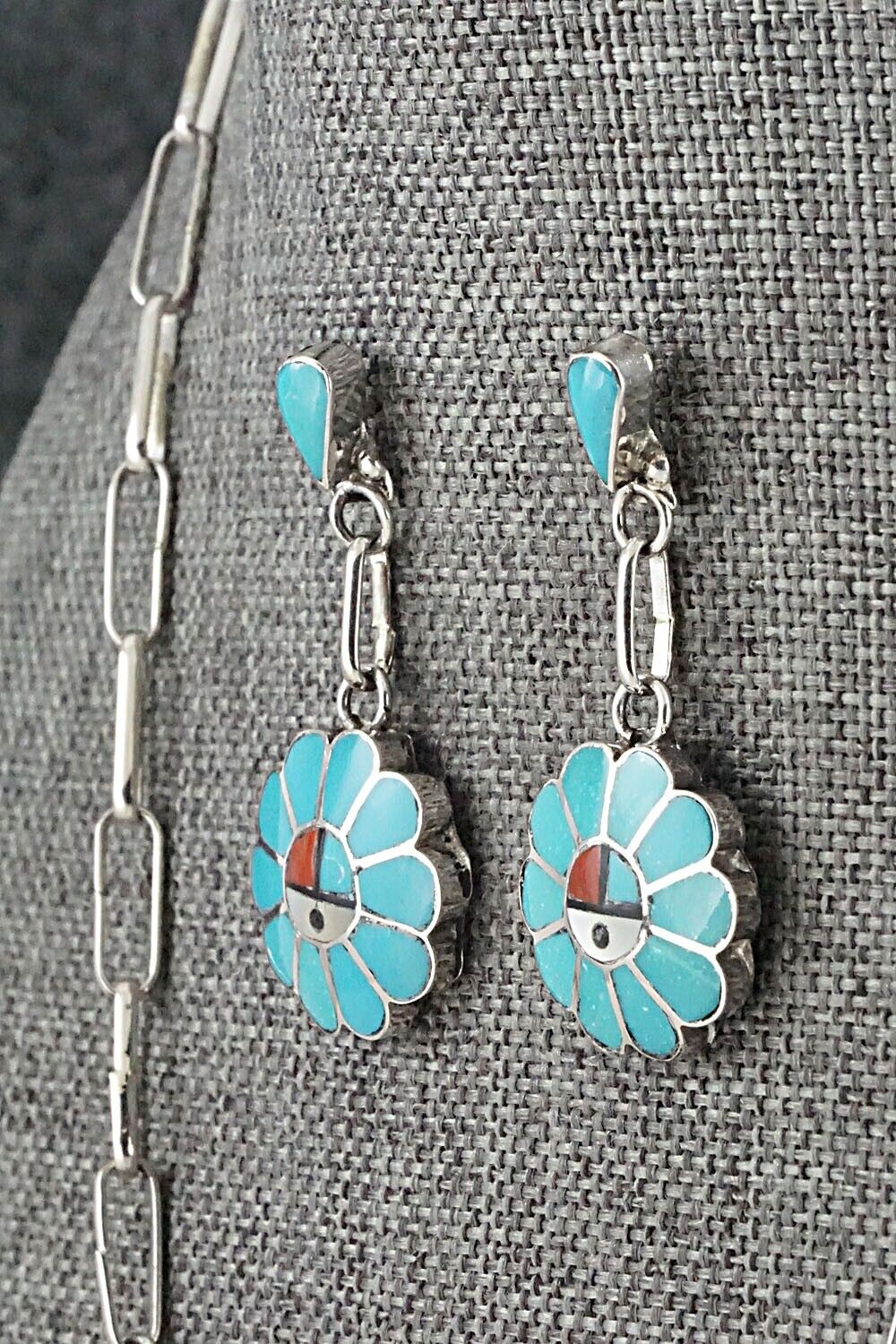 Multi Stone & Sterling Silver Inlay Necklace Set - Burdian Soseeah