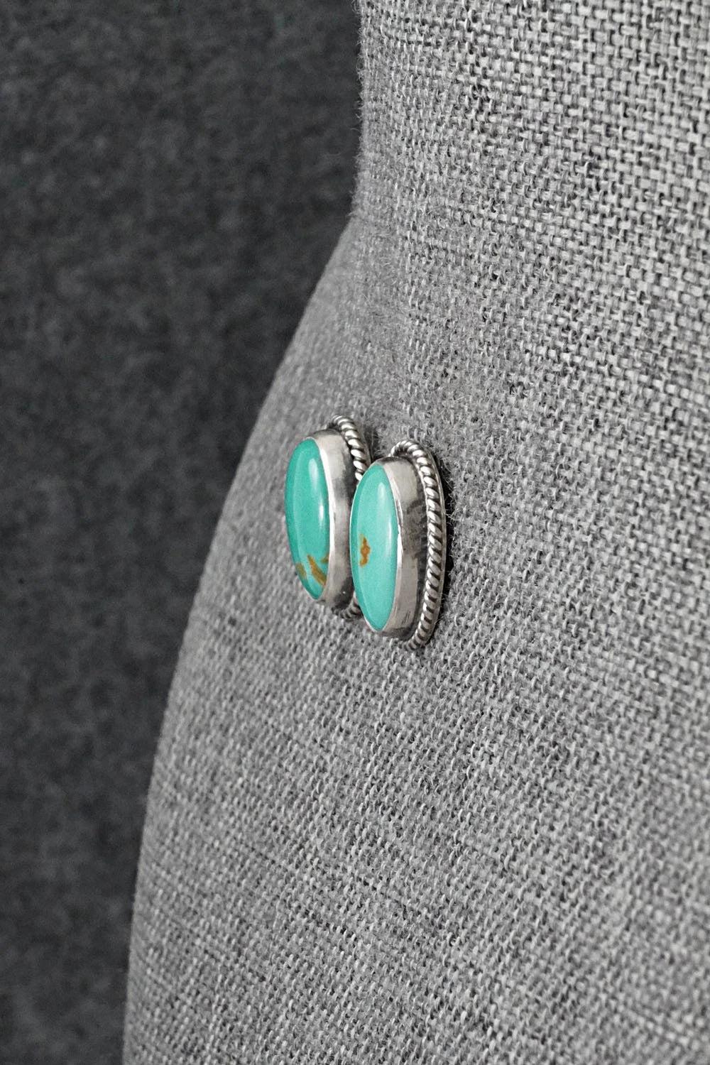Turquoise & Sterling Silver Earrings - Rosemary Saunders