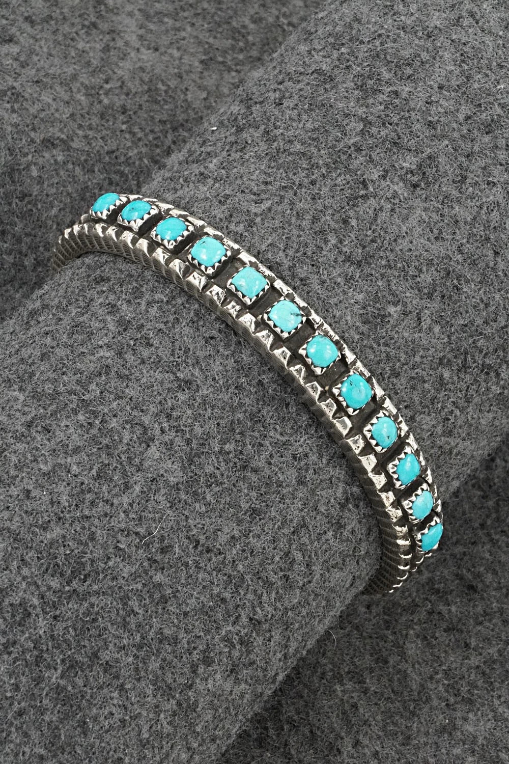 Turquoise & Sterling Silver Bracelet - Ernest Rangel