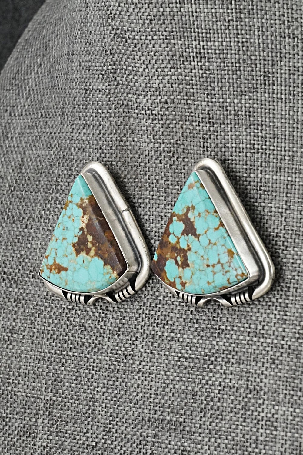 Turquoise & Sterling Silver Necklace and Earrings Set - Paul Livingston