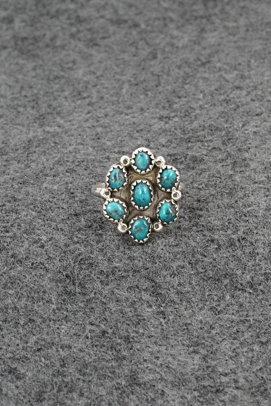 Turquoise & Sterling Silver Ring - Priscilla Reeder - Size 8.25