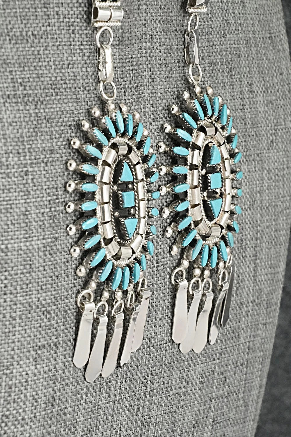Turquoise & Sterling Silver Earrings - Evonne Hustito