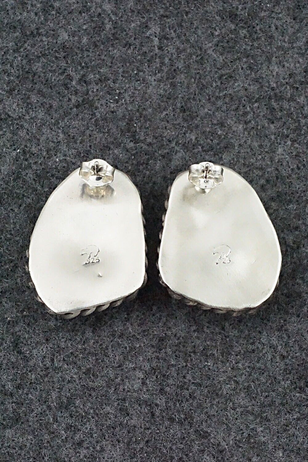 White Buffalo & Sterling Silver Earrings - Sharon McCarthy