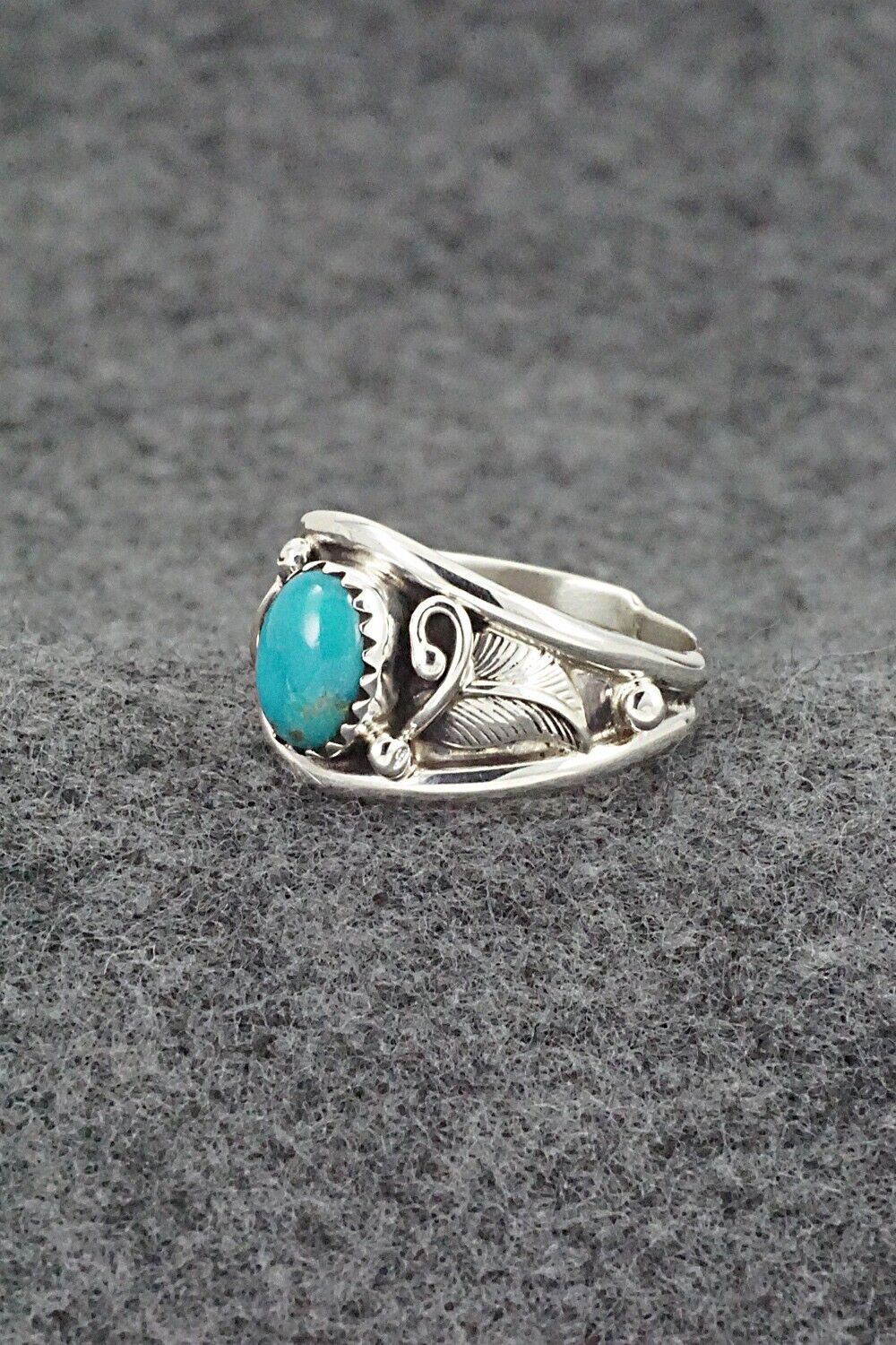 Turquoise & Sterling Silver Ring - Harris Largo - Size 6.5
