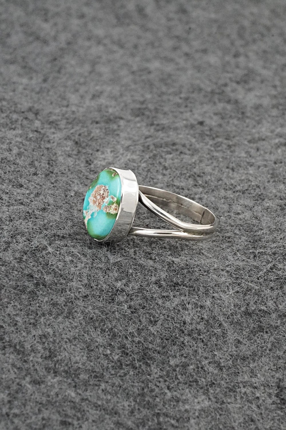 Turquoise & Sterling Silver Ring - Rosemary Saunders - Size 7.5