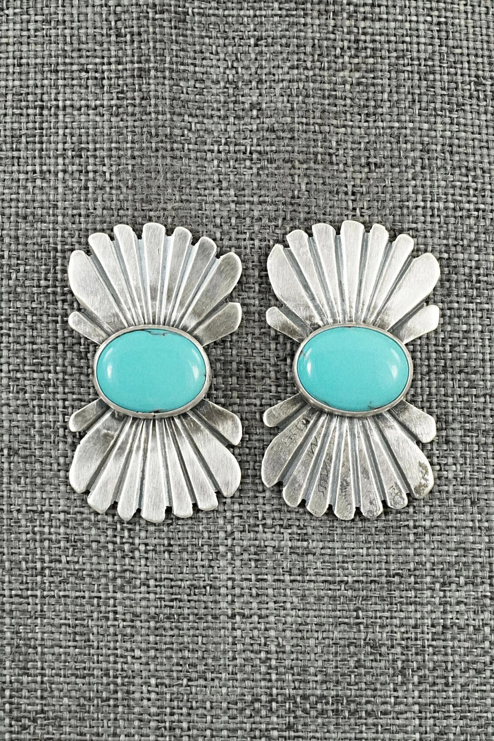 Turquoise & Sterling Silver Earrings - Mark Yazzie