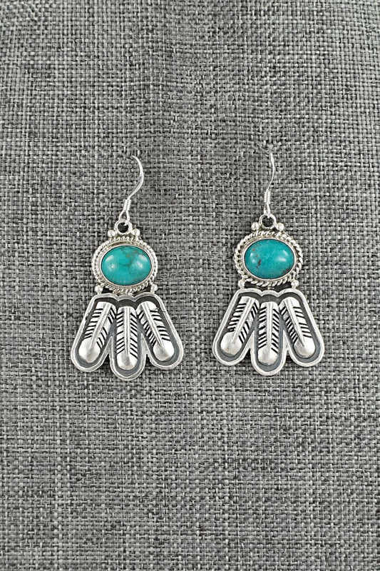 Turquoise & Sterling Silver Earrings - Sharon McCarthy