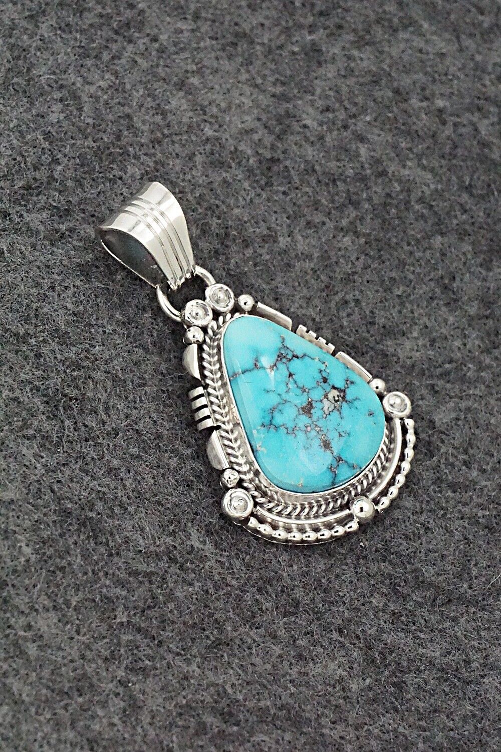 Turquoise & Sterling Silver Pendant - Daniel Benally