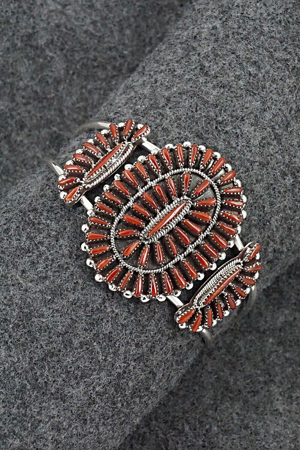 Coral & Sterling Silver Bracelet - Judy Wallace