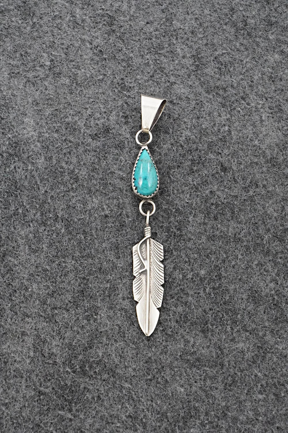 Turquoise & Sterling Silver Pendant - Chris Charley