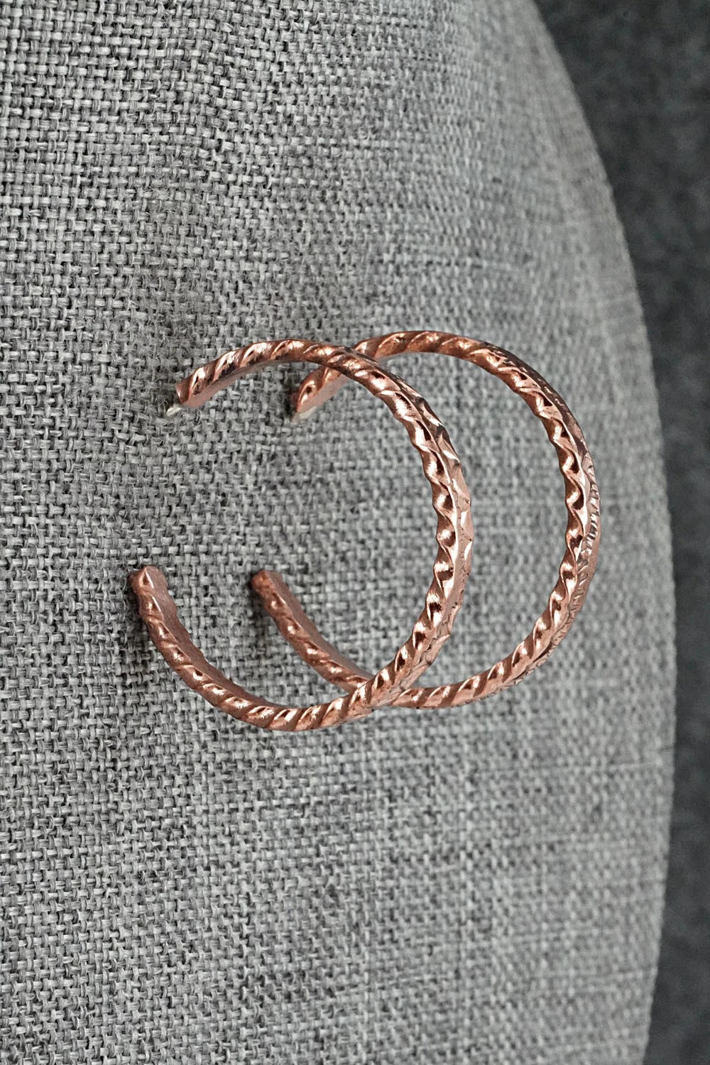 Copper Hoop Earrings - Elaine Tahe