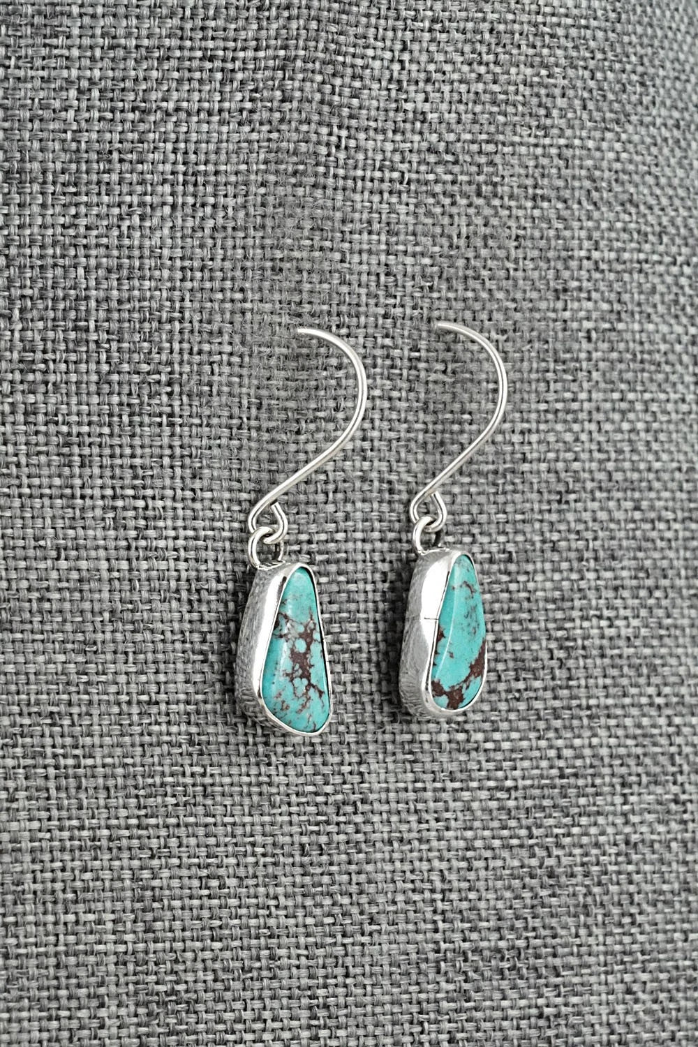 Turquoise & Sterling Silver Earrings - Eugene Gruber