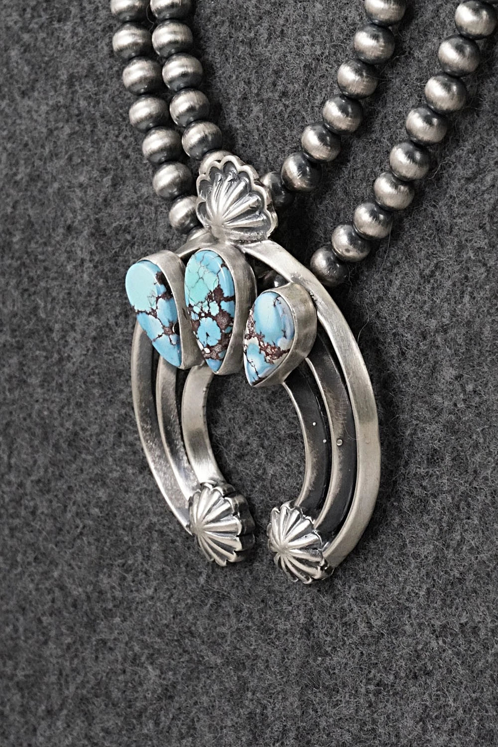 Turquoise & Sterling Silver Necklace - Davey Morgan