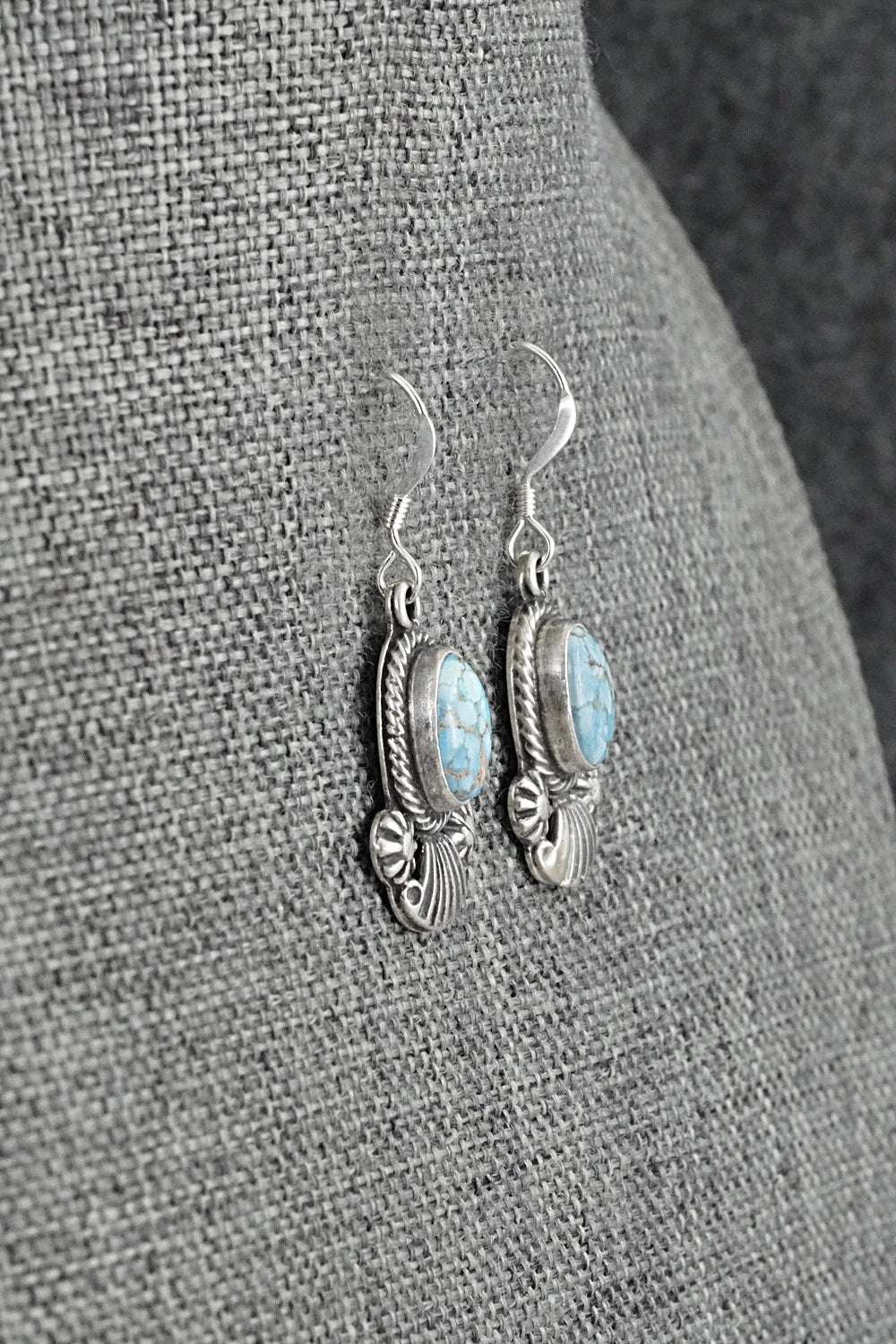 Turquoise & Sterling Silver Earrings - Verley Betone
