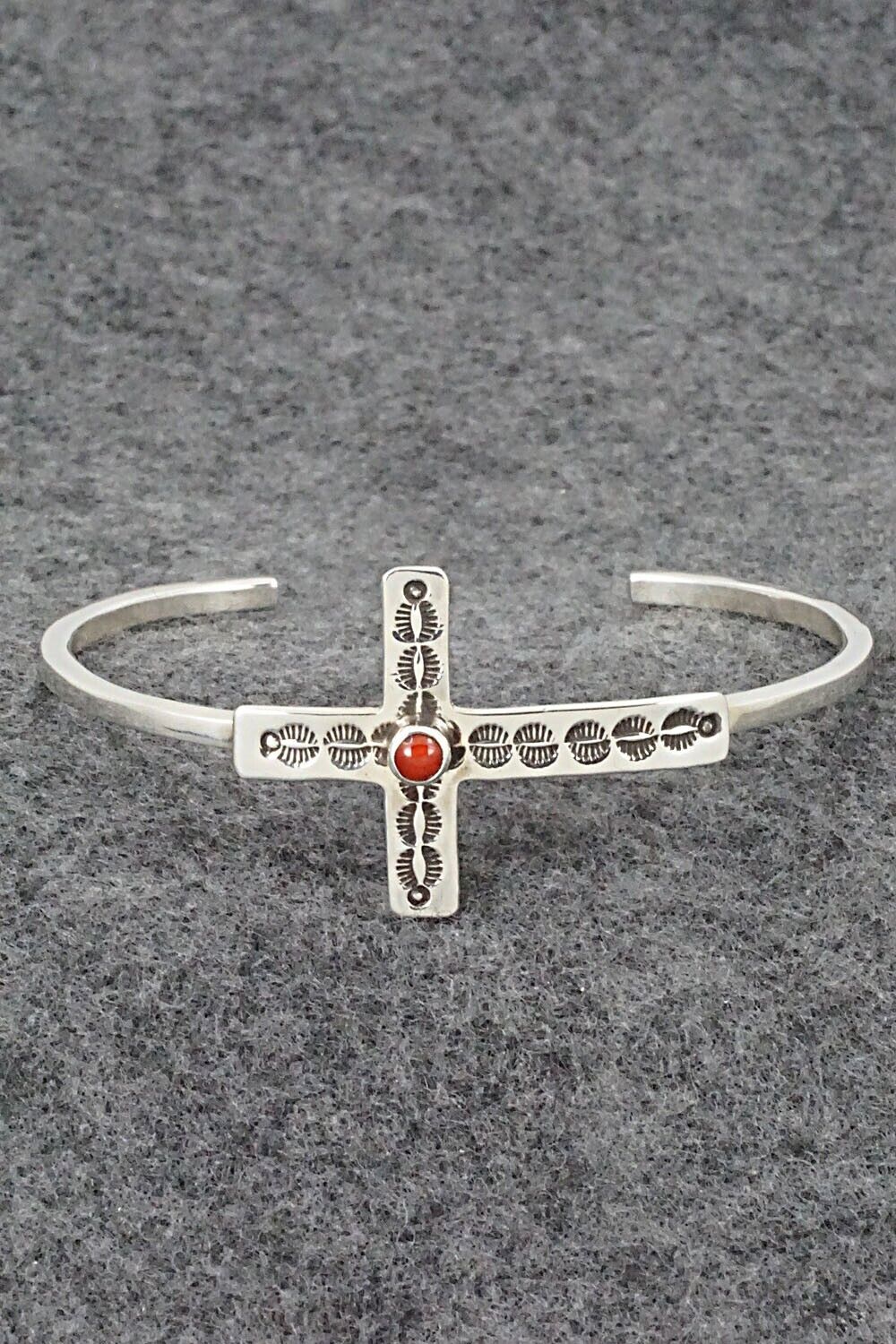 Coral & Sterling Silver Bracelet - Thomas Valencia
