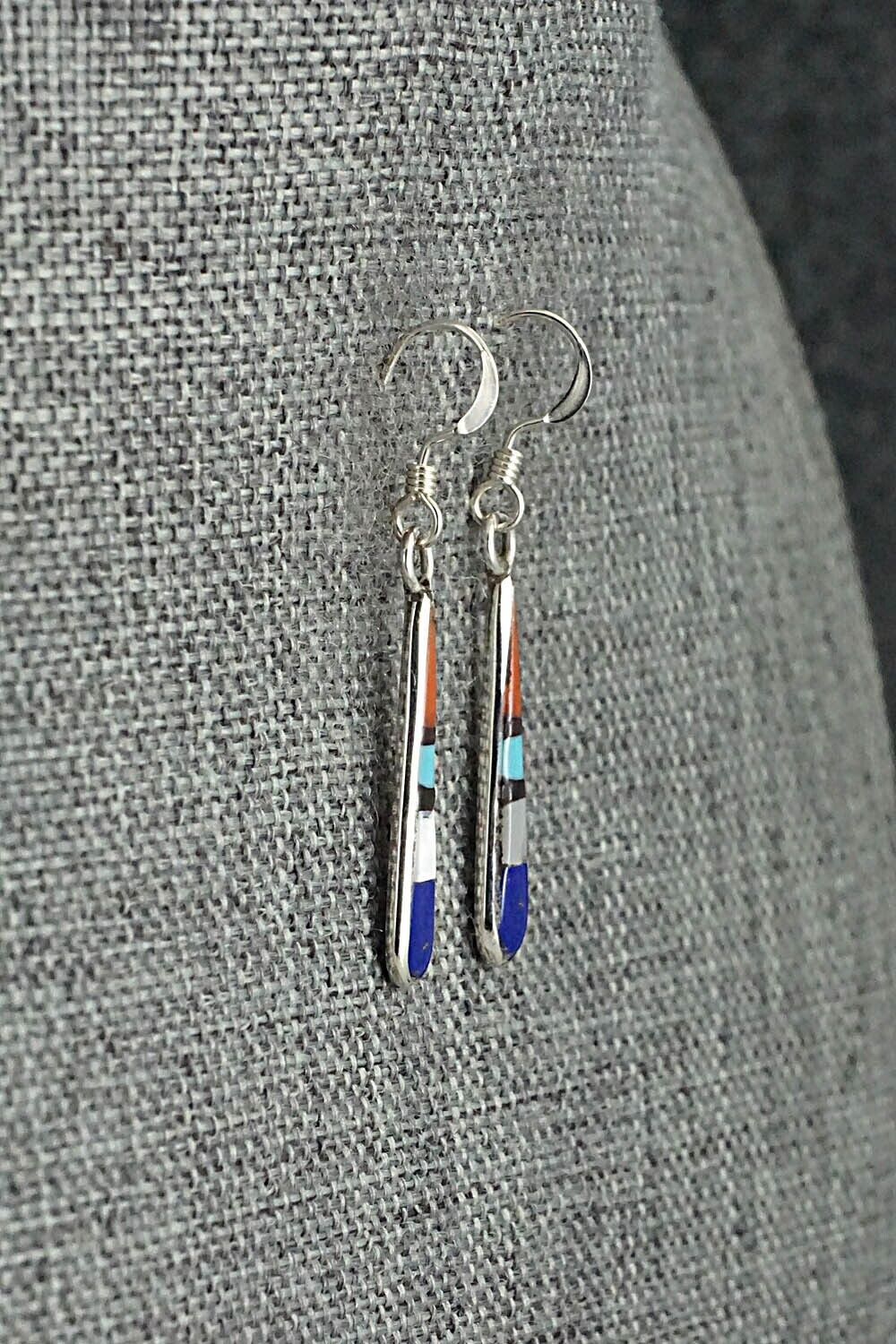 Multi-Stone & Sterling Silver Earrings - Stanford Etsate