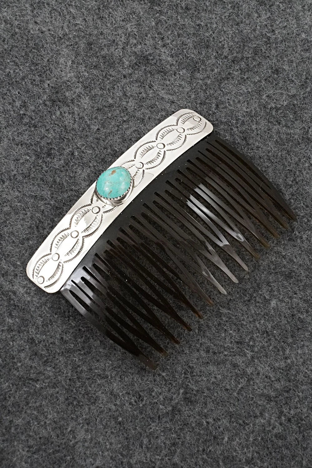 Turquoise & Sterling Silver Hair Combs - Jolene Begay